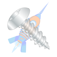 6-20 x 3/8 Six Lobe Full Contour Truss Self Tapping Screw Type AB Full Thread Zinc