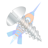 14-10 x 3/4 Slotted Truss Self Tapping Screw Type A Fully Threaded Zinc