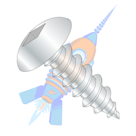 6-18 x 1/2 Square Truss Self Tapping Screw Type A Fully Threaded Zinc