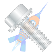 1/4-20 x 1-1/4 Unslotted Hex Washer External Sems Machine Screw Fully Threaded Zinc And