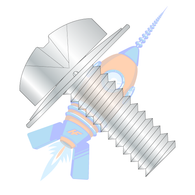 4-40 x 3/8 Phillips Pan Square Cone Sems Fully Threaded Zinc