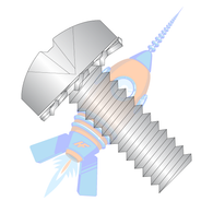 2-56 x 5/16 Phillips Pan External Sems Machine Screw Fully Threaded 18-8 Stainless Steel