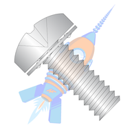 1/4-20 x 1/2 Phillips Pan Internal Sems Machine Screw Fully Threaded 18-8 Stainless Steel