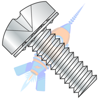 10-24 x 3/8 Phillips Pan Internal Sems Machine Screw Fully Threaded Zinc