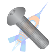 1/2-13 x 1-1/4 Coarse Thread Button Head Socket Cap Screw Plain