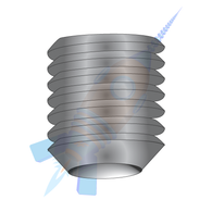 M8-1.25 x 10 Metric Socket Set Screw Cup Point ISO 4029 DIN 916 Imported Plain