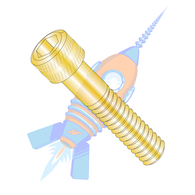 1/4-20 x 2-1/2 MS16997 Military Socket Head Cap Screw Cadmium Yellow DFAR