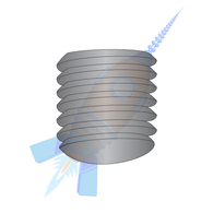 10-32 x 1/2 Fine Thread Socket Set Screw Oval Point Plain Imported
