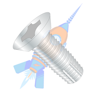 1/4-20 x 1 Phillips Flat Undercut Thread Cutting Screw Type F Fully Threaded Zinc