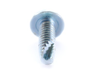 4-40 x 1/4 Slotted Indented Hex Washer Thread Cutting Screw Type 23 Fully Threaded Zinc