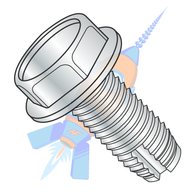 1/4-20 x 5/8 Unslotted Indented Hex Washer Thread Cutting Screw Type 1 Fully Threaded Zinc An