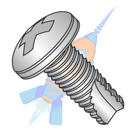 12-24 x 3/4 Phillips Pan Thread Cutting Screw Type 23 Fully Threaded 18-8 Stainless Steel