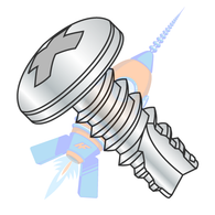 10-16 x 3/8 Phillips Pan Thread Cutting Screw Type 25 Fully Threaded Zinc