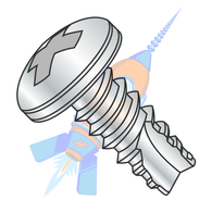 2-32 x 1/2 Phillips Pan Thread Cutting Screw Type 25 Fully Threaded Zinc
