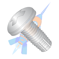 10-32 x 5/8 Phillips Pan Thread Cutting Screw Type F Fully Threaded 410 Stainless Steel
