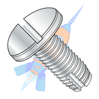 4-40 x 1/4 Slotted Pan Thread Cutting Screw Type 1 Fully Threaded Zinc