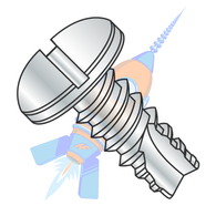 2-32 x 1/4 Slotted Pan Thread Cutting Screw Type 25 Fully Threaded Zinc