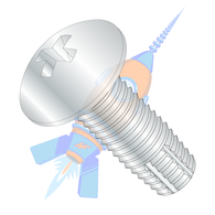 1/4-20 x 1 Phillips Truss Thread Cutting Screw Type F Fully Threaded Zinc