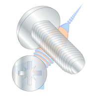 M2.5-0.45 x 12 Din 7500 C Metric Type Z Pan Thread Rolling Screw Zinc