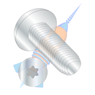 M2-0.4 x 6 Din 7500 C E Pan 6 Lobe Recess Thread Rolling Screw Full Thread Zinc Wax