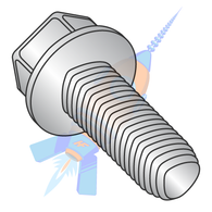 M4-0.7 x 10 Din 7500D Metric Unslot Hexwasher Thread Roll Screw Full Thd 18 8 S/S Pass Wax
