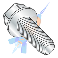 M5-0.8 x 10 Din 7500D Metric Unslotted Hexwasher Thread Roll Screw Full Thread Zinc Wax
