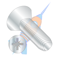 M3-0.5 x 10 Din 7500 M Metric Type Z Flat Thread Rolling Screw Zinc Wax