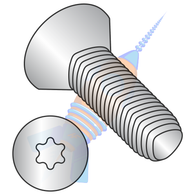 M2.5-0.45 x 10 Din7500M Metric 6 Lobe Flat Thread Roll Screw Full Thd 18 8 Stain Steel PassWax