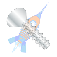 10-14 x 3/4 Phillips Flat Plastite Alternative 48-2 Fully Threaded Zinc