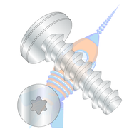 2-28 x 1/2 6 Lobe Pan Plastite Alternative 48-2 Fully Threaded Zinc