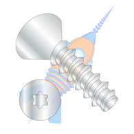 2-28 x 5/16 6 Lobe Flat Plastite Alternative 48-2 Fully Threaded Zinc & Wax