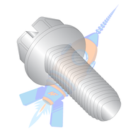 6-32 x 3/8 Slot Ind Hex Wash Taptite Alternative Full Thread 18-8 Stainless Passivate & Wax