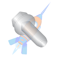 6-32 x 5/8 Unslot Ind Hex Wash Taptite Alternative Full Thread 18-8 Stainless Passivate Wax