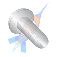1/4-20 x 5/8 Phil Pan Taptite Alternative Thread Rolling Screw Fully Thrd 18-8 S/S Pass & Wax