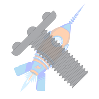 1/4-20 x 1/2 Weld Screw with Nibs Top Of Head F/T Plain