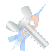 10-24 x 1-1/4 Light Series Cold Forged Wing Screw Full Thread Type A Zinc