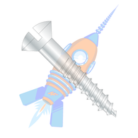 5-20 x 3/4 Slotted Oval Full Body Wood Screw Zinc