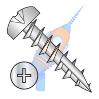 8-11 x 1/2 Phillips Pan Deep Thread Screw Type 17 point Full Thread Zinc