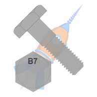 1/2-13 x 2-1/2 Heavy Hex Bolt Grade B7 ASTM A193 Plain