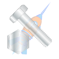 1-14 x 10 Fine Thread Hex Cap Screw Grade 5 Zinc