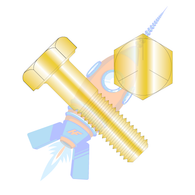 1/4-20 x 9/16 MS90725 Military Hex Head Cap Screw Coarse Thread Cadmium Yellow Grade 5 DFAR