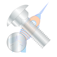 1/2-13 x 1 Carriage Bolt Grade 5 Fully Threaded Zinc