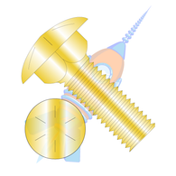 1/2-13 x 1-3/4 Carriage Bolt Grade 8 Fully Threaded Zinc Yellow