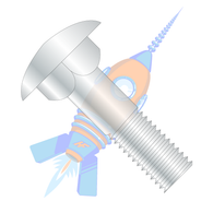 1/2-13 x 15 Carriage Bolt Partially Threaded 6" Thread Under Sized Body Zinc