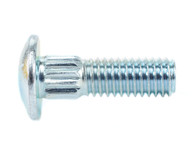 1/4-20 x 6-1/2 Carriage Bolt Partially Threaded 6" Thread Under Sized Body Zinc