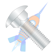 7/16-14 x 1 Carriage Bolt Fully Threaded Zinc