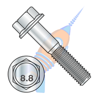 M10-1.5 x 50 DIN 6921 Class 8 Point 8 Metric Flange Bolt Screw Non Serrated Zinc Rohs