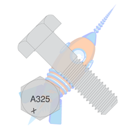 1-8 x 3-1/2 Heavy Hex Structural Bolts A 325 1 Hot Dipped Galvanized Made in North America