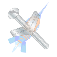 1/2 x 4 Combination Round Head Toggle Bolt Zinc