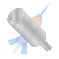 4-40 x 3/4 Three Sixteenths Round Male Female Standoff Aluminum